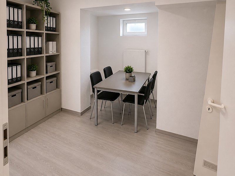 Büro mit Besprechungstisch